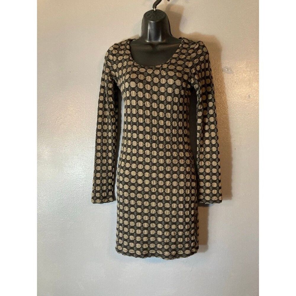 Love culture black and taupe long sleeve dress